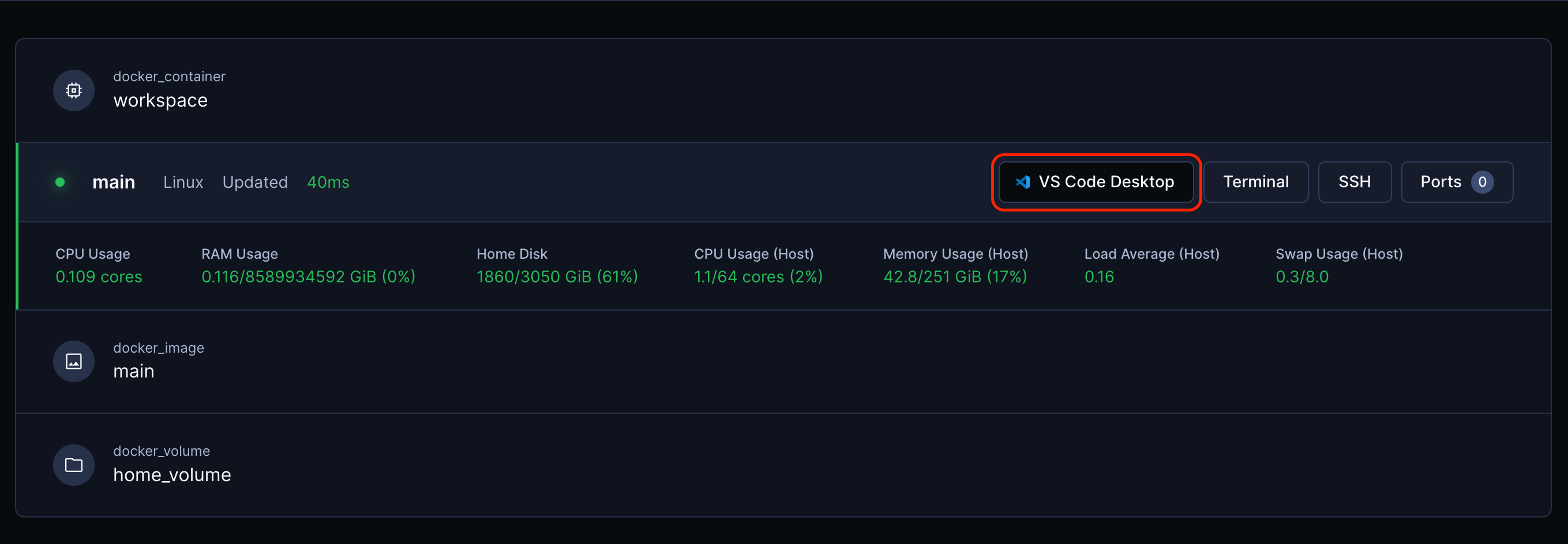VSCode Desktop Button